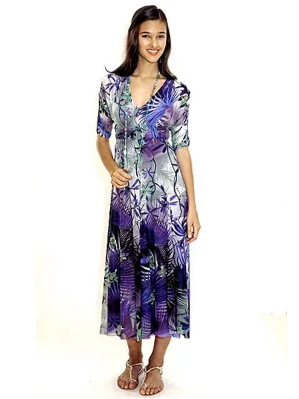JEAN PAUL GAULTIER SOLIEL JPG VINTAGE Maxi Mesh Dress Size Large